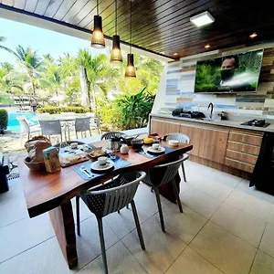 Flat Luxo Terreo Com Varanda Privativa No Nannai E Com Varanda Gourmet - Locarhouse Apartamento